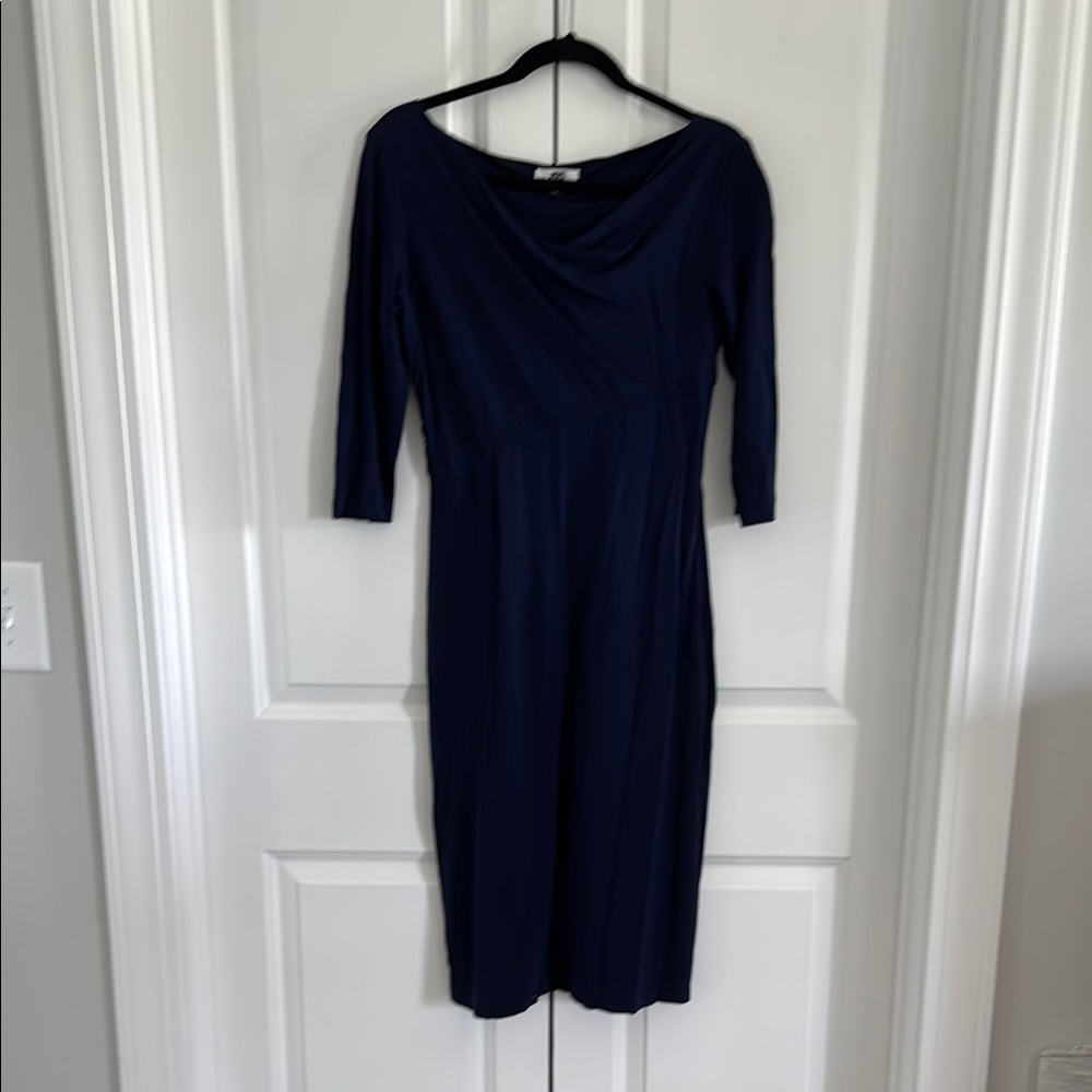 Diane Von Furstenberg Black Asymmetrical Sheath Dress
